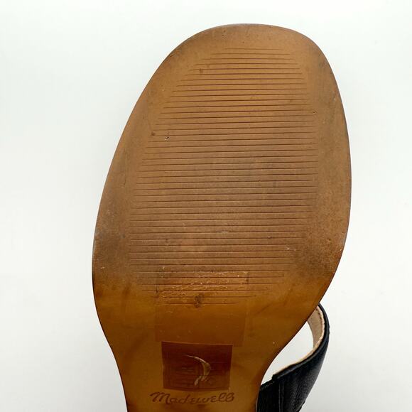 Madewell Womens The Saige Double-Strap Sandal US 6.5 Black Leather EUC - Picture 14 of 14